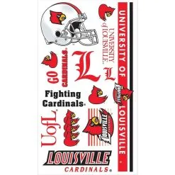 Louisville Cardinals Tattoos 10ct