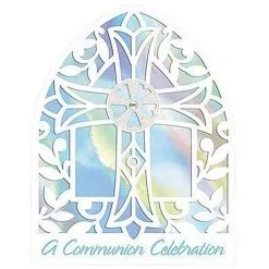 Novelty Blue Communion Invitations 8ct