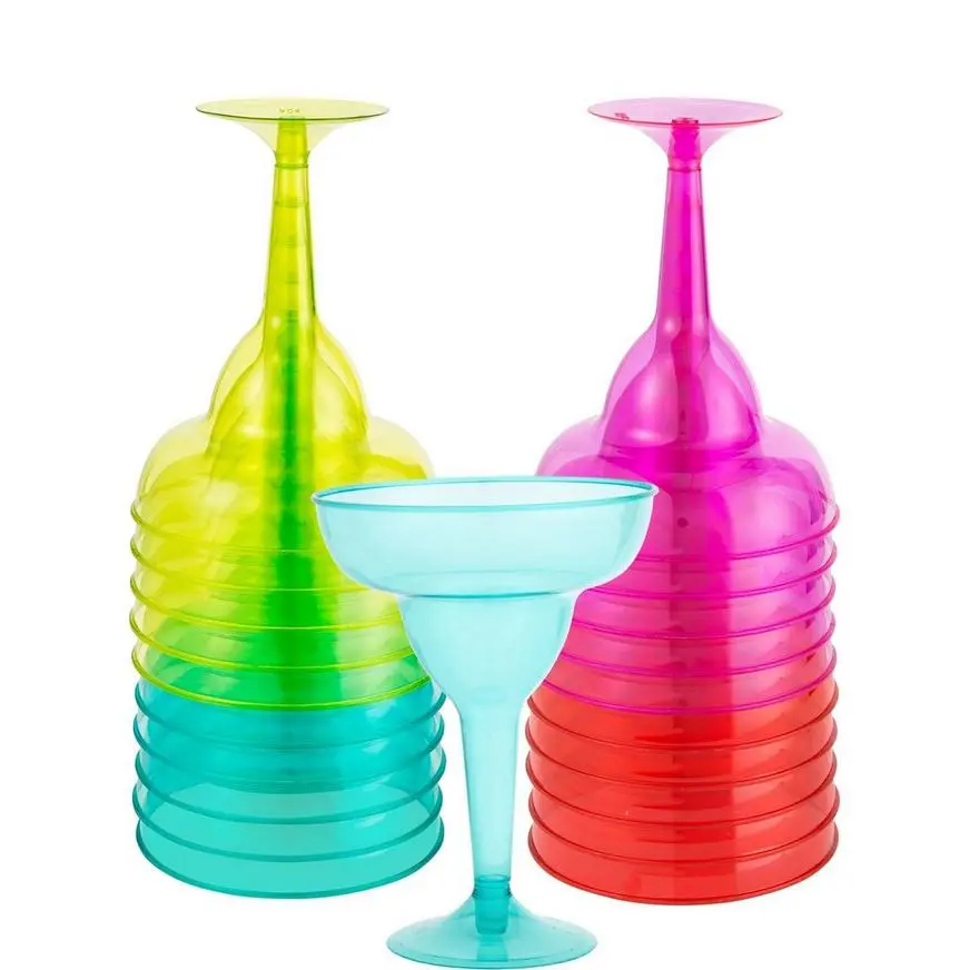 Fiesta Plastic Margarita Glasses 20ct