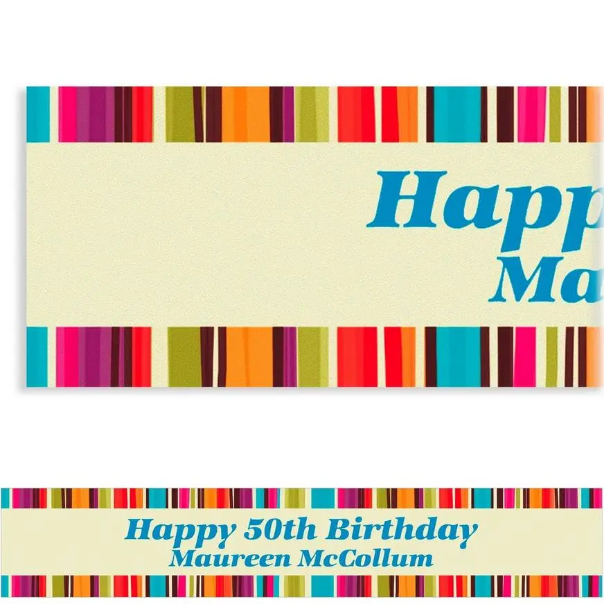 Custom Stripe Style Banner 6ft