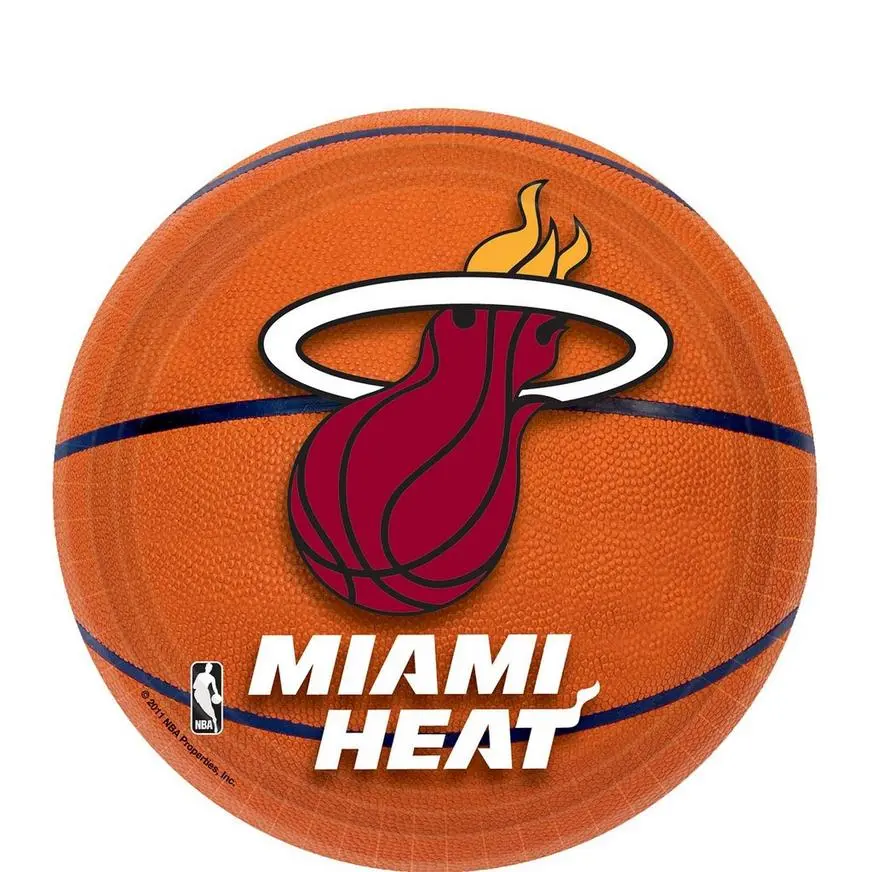 Miami Heat Dessert Plates 8ct