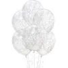 6ct, 12in, Clear Filigree Balloons