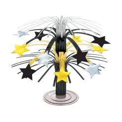 Black, Gold & Silver Stars Cascade Centerpiece