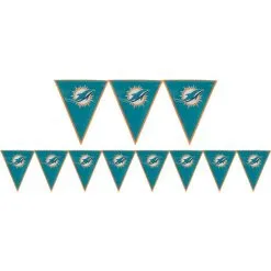 Miami Dolphins Pennant Banner