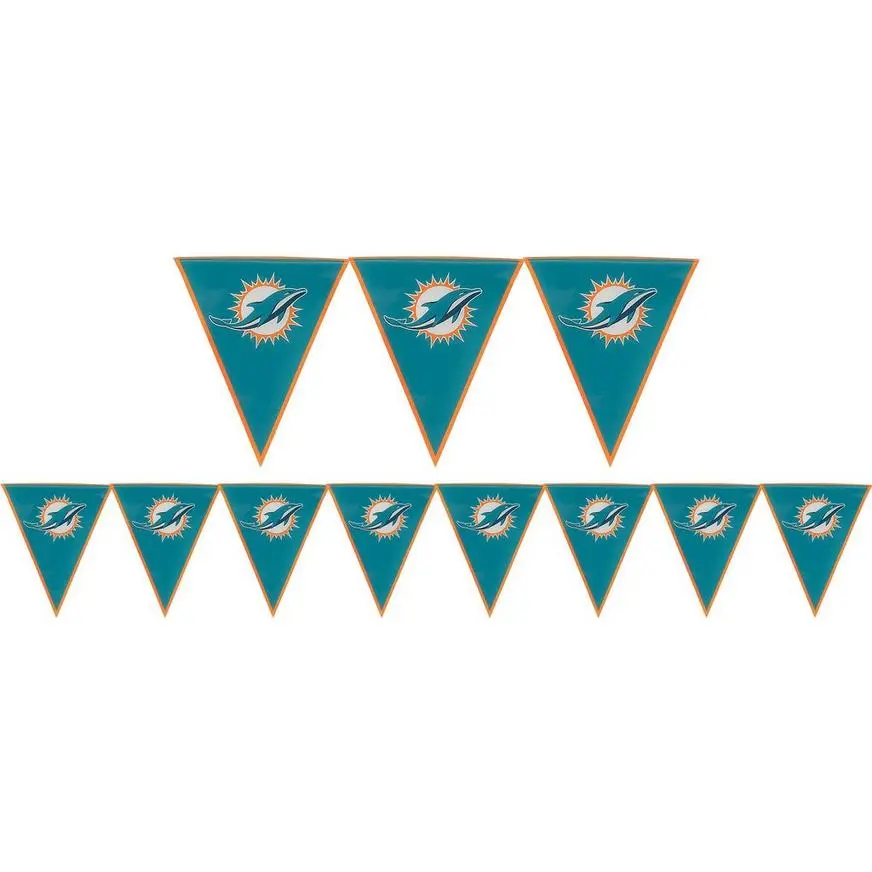 Miami Dolphins Pennant Banner