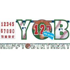 MLB Baseball Birthday Banner Kit