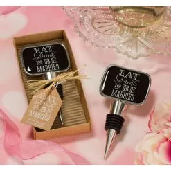 Eat, Drink & Be Married Bottle Stopper