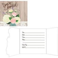 Rustic Wedding Invitations 8ct