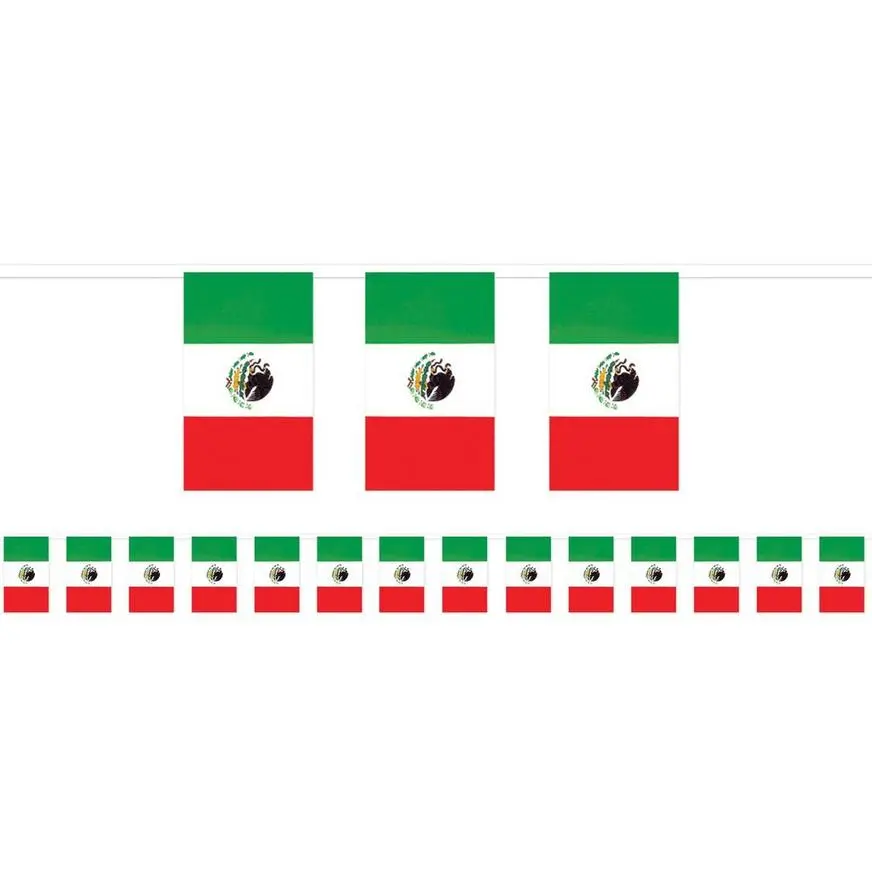 Giant Mexican Flag Pennant Banner