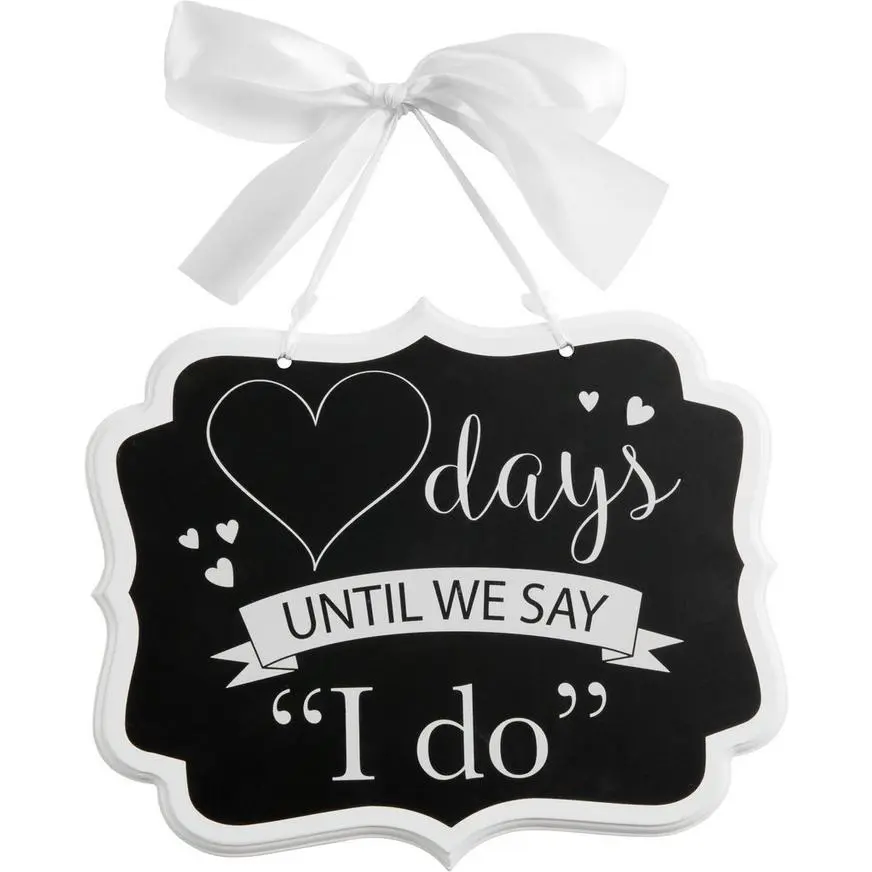 Wedding Countdown Chalkboard Sign