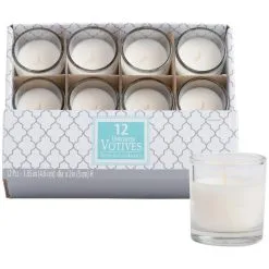 White Votive Candles 12ct