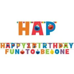 1st Birthday Elmo Letter Banner Kit 2pc