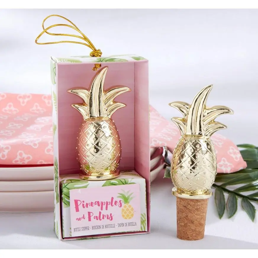 Gold Pineapple Bottle Stopper