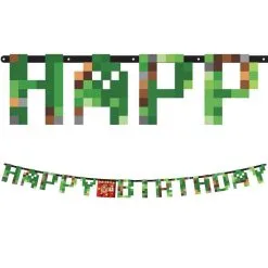 Pixelated Birthday Banner Kit