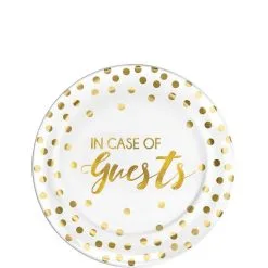 In Case Of Guests Premium Plastic Dessert Plates 20ct