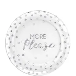More Please Premium Plastic Dessert Plates 20ct