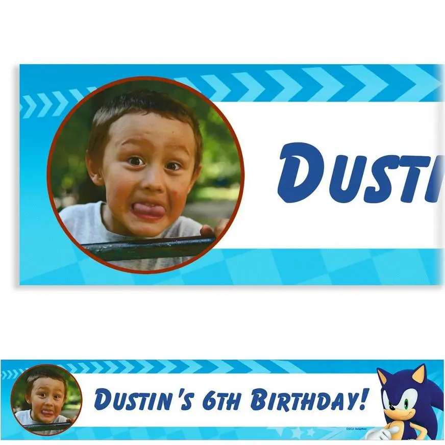 Custom Sonic The Hedgehog Photo Banner