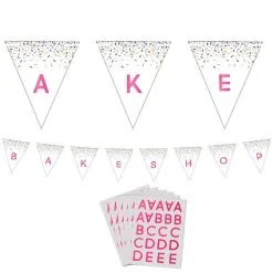 AMSCAN Colorful Sprinkles Pennant Banner Kit