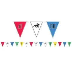 Horse Racing Derby Day Pennant Banner