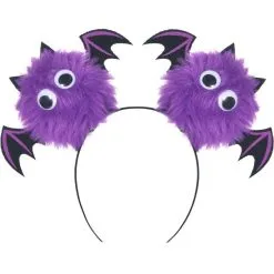 AMSCAN Girls Purple Bat Headband