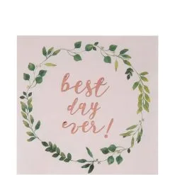 Talking Tables Inc Rose Gold Best Day Ever Lunch Napkins 16ct