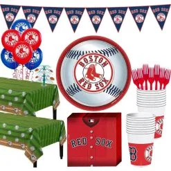 Super Boston Red Sox Party Kit For 36 Guests