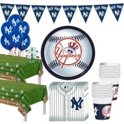 Super New York Yankees Party Kit For 36 Guests