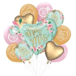 Party City Mint To Be Floral Bridal Shower Balloon Kit