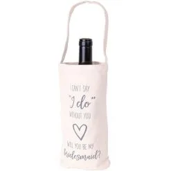 Canvas Bridesmaid Wine Bag