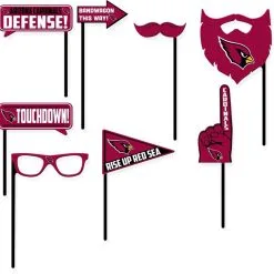 Arizona Cardinals Photo Booth Props 9ct