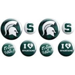 Michigan State Spartans Buttons 8ct