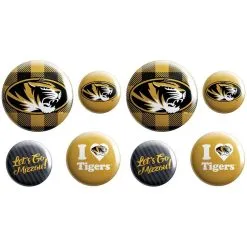 Missouri Tigers Buttons 8ct