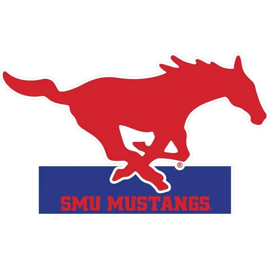 Southern Methodist University Mustangs Plastic Table Sign, 9in X 6in - NCAA