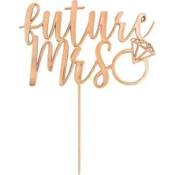 Rose Gold Future Mrs. Cake Topper