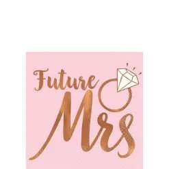 Blush & Rose Gold Future Mrs. Beverage Napkins 16ct
