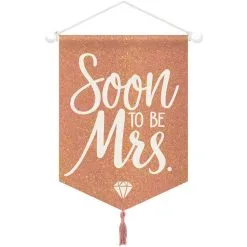 Blush & Rose Gold Soon To Be Mrs. Sign Canvas Sign