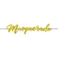 Glitter A Night In Disguise Masquerade Letter Banner