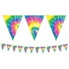 60s Tie-Dye Pennant Banner