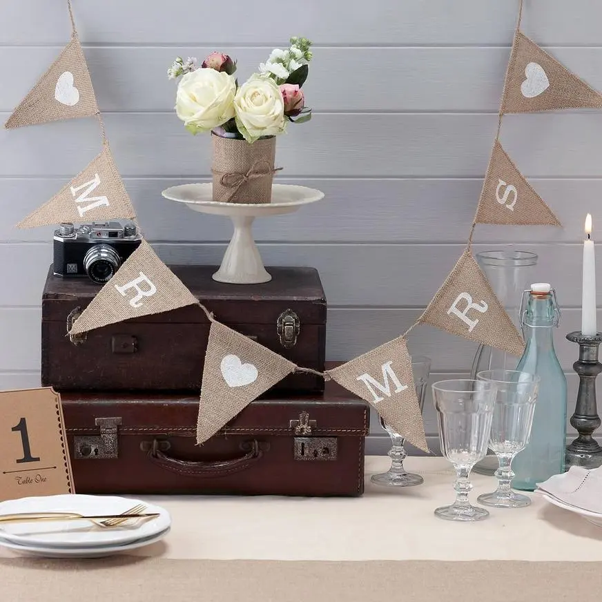 Ginger Ray Vintage Affair Mr. & Mrs. Pennant Banner