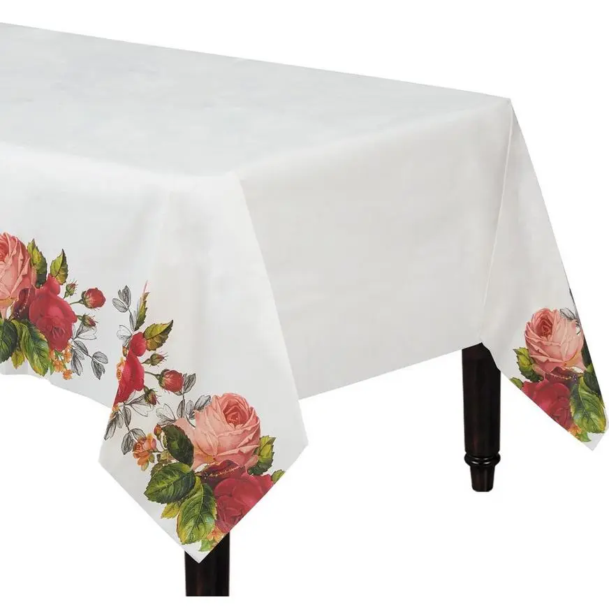 Party City Pop Blush Rose Paper Table Cover