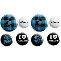 Miami Marlins Buttons 8ct