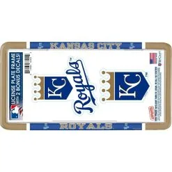 Kansas City Royals License Plate Frame With Decals 3pc