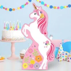 Magical Unicorn Centerpiece Cardboard Cutout, 18in