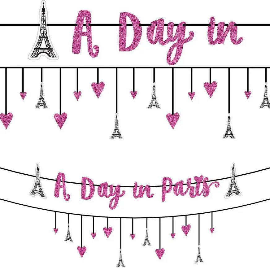 AMSCAN A Day In Paris Banner Kit 2ct