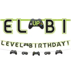 Level Up Birthday Banner With Mini Banner