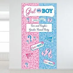 Custom Girl Or Boy Gender Reveal Backdrop