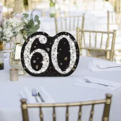 Sparkling Celebration 60 Centerpiece Cardboard Cutout, 14in X 11in