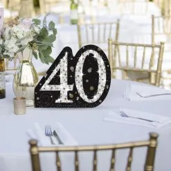Sparkling Celebration 40 Centerpiece Cardboard Cutout, 13.5in X 11in