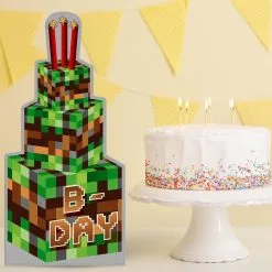 Pixelated Centerpiece Cardboard Cutout, 18in