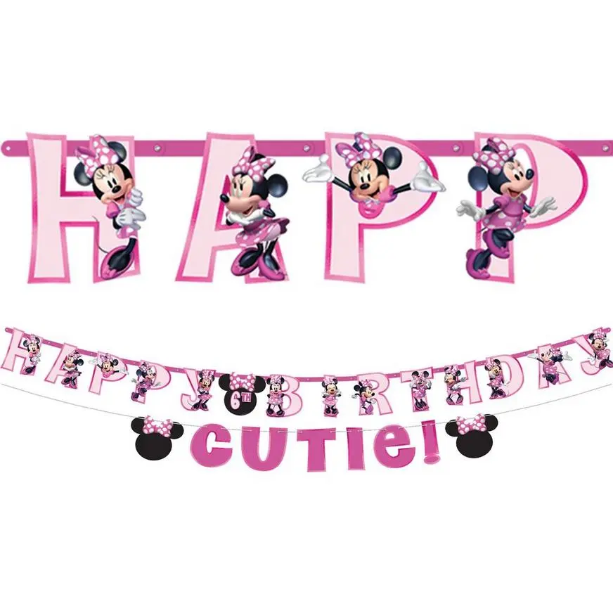 Minnie Mouse Forever Personalized Birthday Banner Kit 2ct